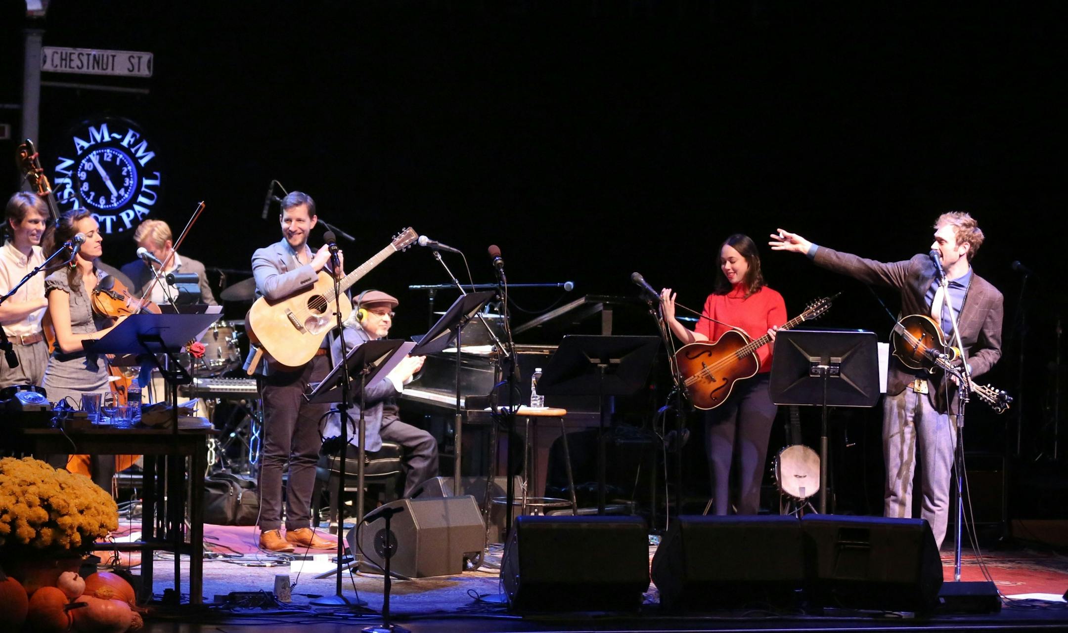 "A Prairie Home Companion," the first show with new host Chris Thile and the house band the First-Call Radio Players at the Fitzgerald Theater Saturday, Oct. 15, 2016, in St. Paul, MN.