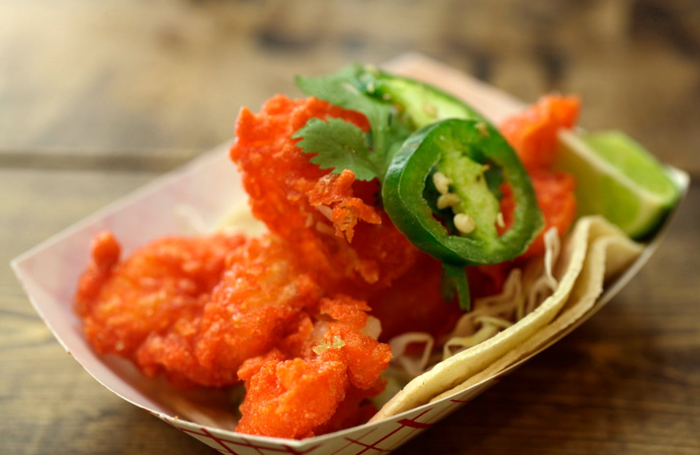 Shrimp taco at Sonora Grill at 920 E Lake St, Minneapolis, MN, MN on April 22, 2013. ] JOELKOYAMAâ€¢joel koyama@startribune.com