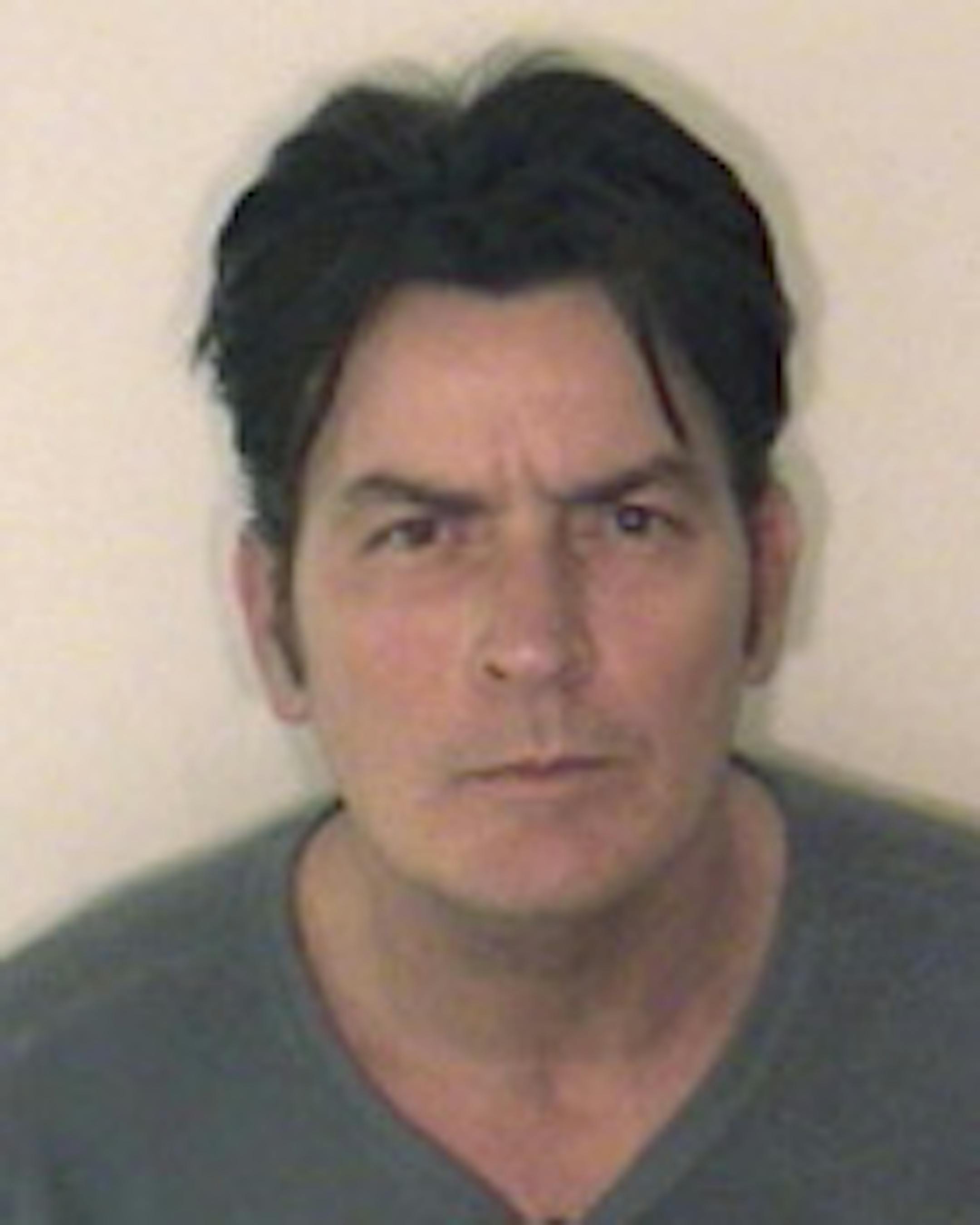 Charlie Sheen, in a 2009 booking photo form Colorado