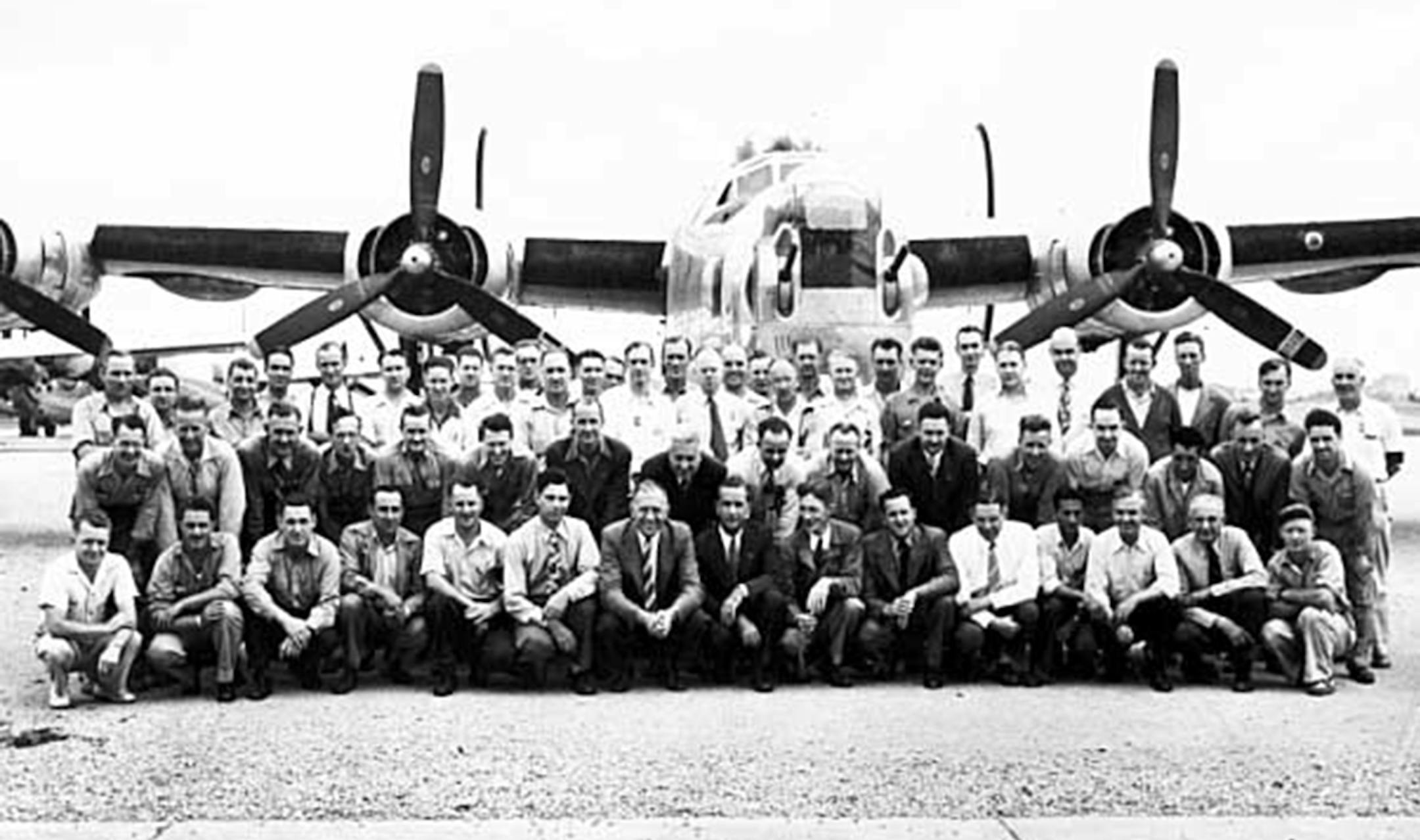 Minnesota Historical Society Northwest crew that was doing the modifications to the B-2