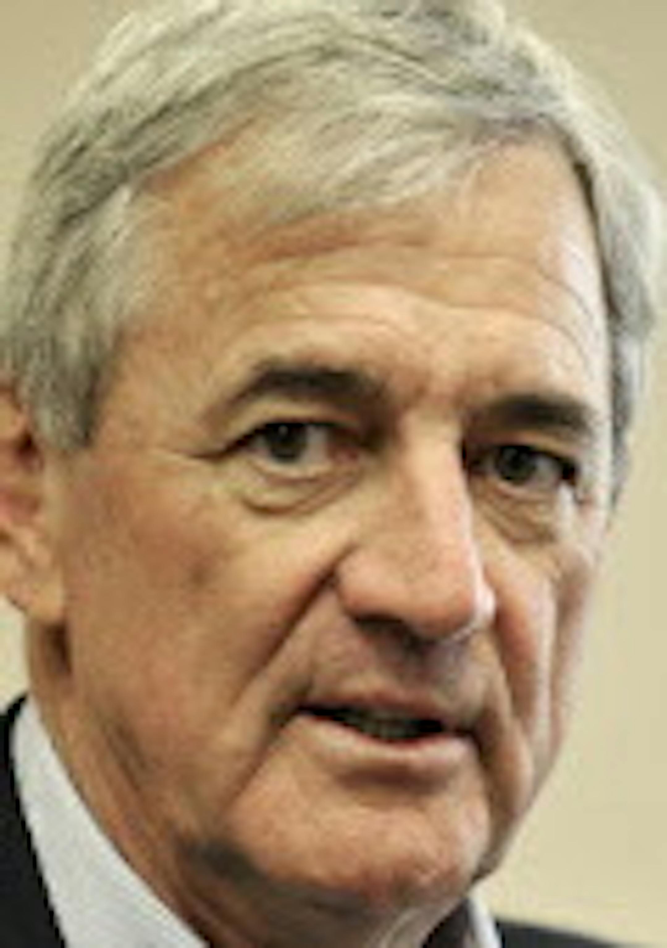 In this photo made Wednesday, June 13, 2012, in Minneapolis, former U.S. Rep. Rick Nolan is shown during an interview with The Associated Press. Nolan, a Democrat, is running for Congress in Minnesota's Eighth Congressional District. (AP Photo/Jim Mone) ORG XMIT: MIN2012102216380114