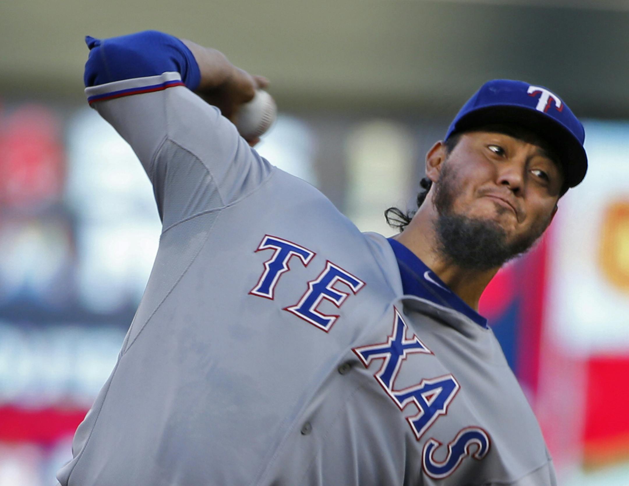 Yvonne Gallardo(49) started for Texas.] At Target Field in a game between the Twins and the Rangers.Richard Tsong-Taatarii/rtsong-taatarii@startribune.com