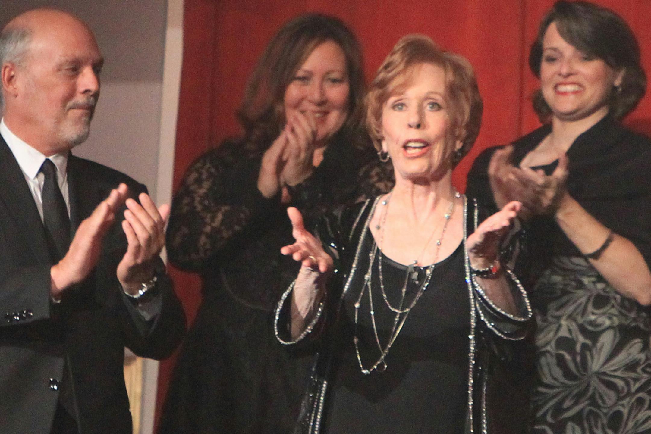 Carol Burnett is honored with the Mark Twain Prize at the Kennedy Center on Sunday, Oct. 20, 2013 in Washington, D.C. (Photo by Owen Sweeney/Invision/AP)