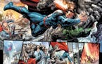 Superman is once again battling Doomsday in the pages of Action Comics, with art by Tyler Kirkham. MUST CREDIT: DC Comics