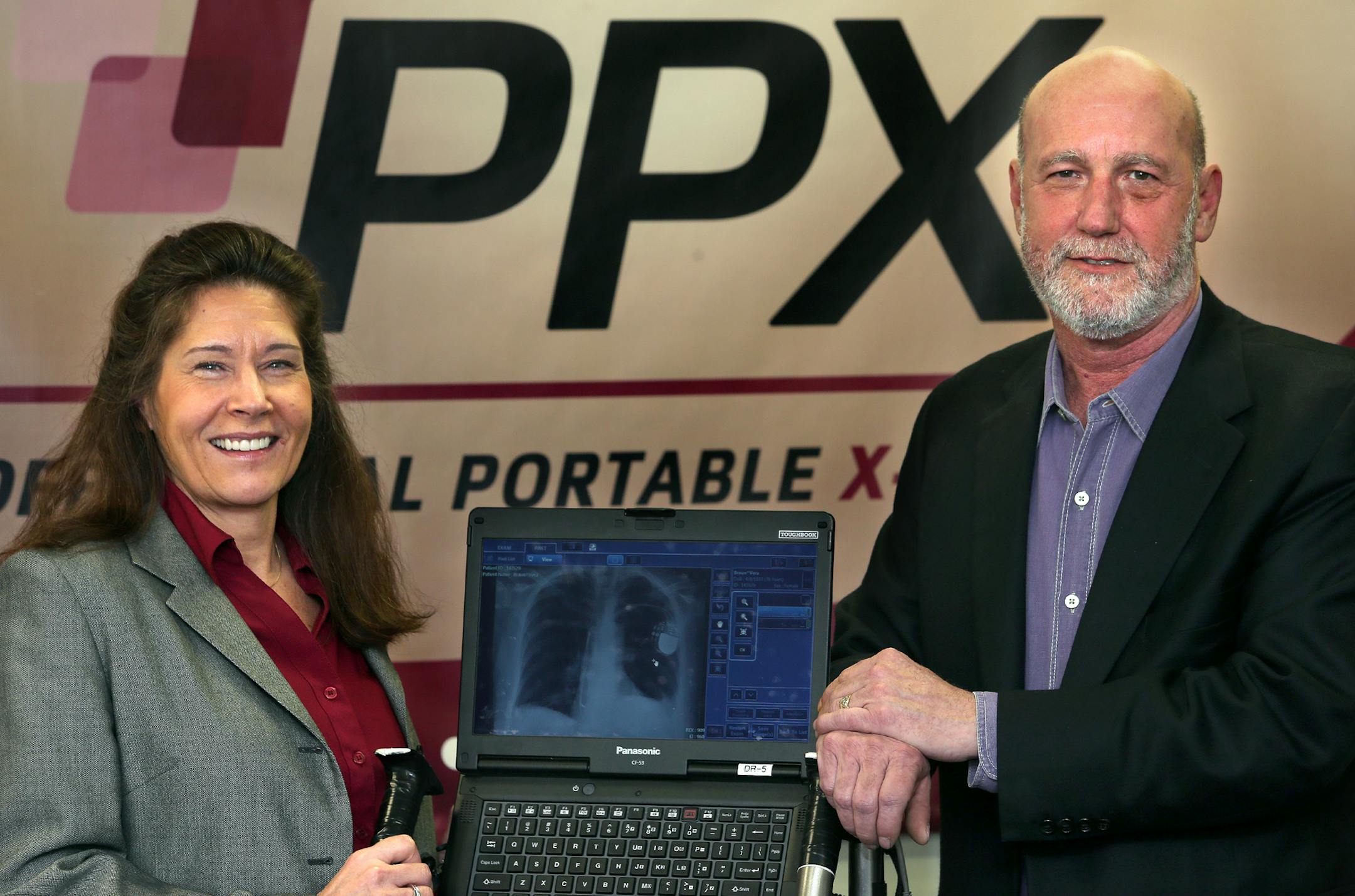 President and CEO, Suzanne McNamee and CFO G. Michael McNamee of Professional Portable X-ray in Bloomington, MN on Monday February 3, 2014. ] JOELKOYAMA‚Ä¢jkoyama@startribune Bloomington-based PPX has portable x-ray machines that it takes to more than 600 facilities throughout the state, including jails, nursing homes, and the Vikings and Gopher football games. With cuts to Medicare reimbursement, the services are in greater demand than ever, and the company is growing like gang