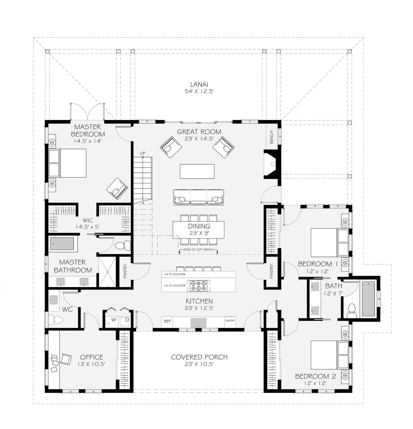 Traditional farmhouse with a modern vibe. plan091017