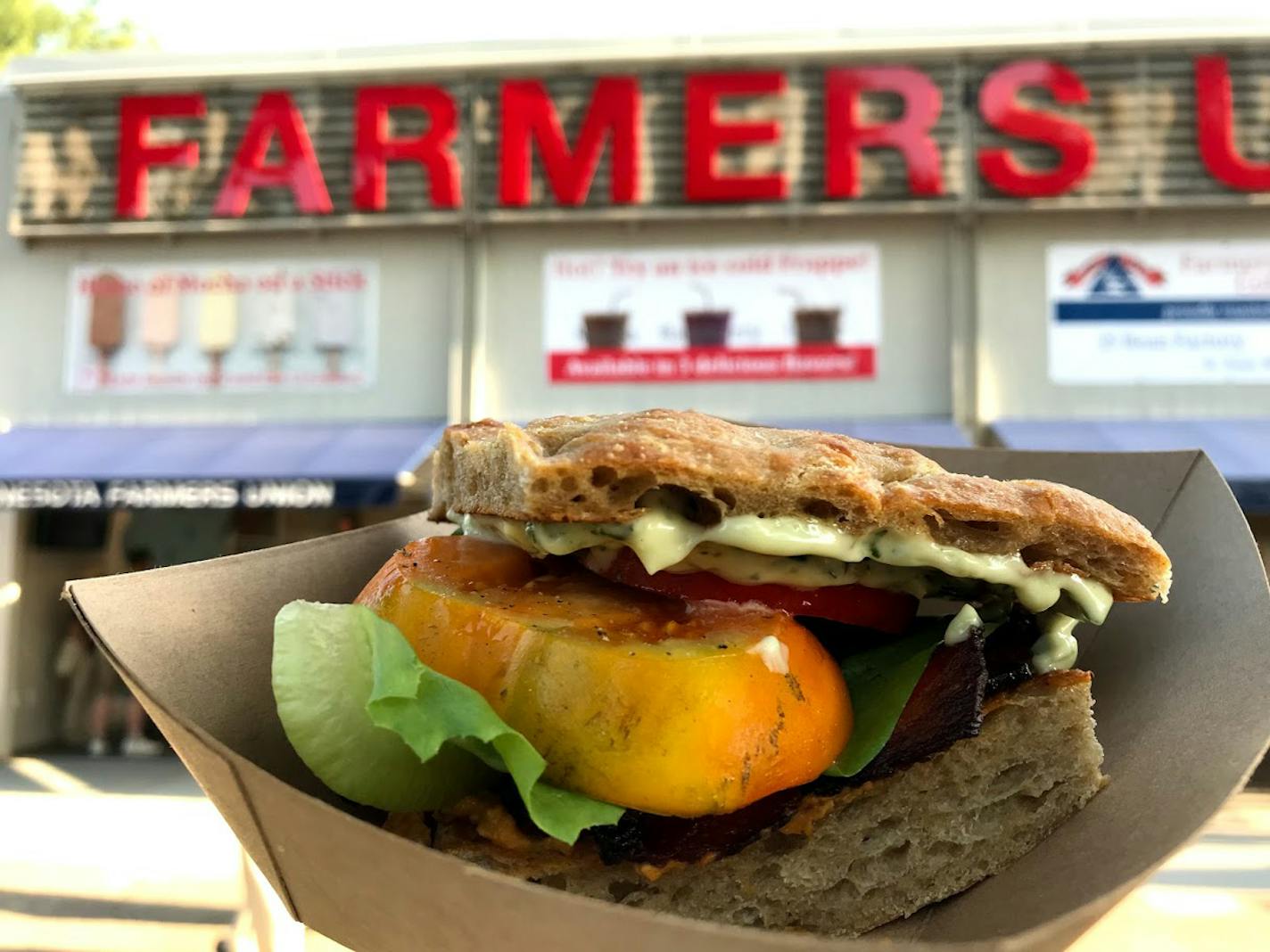 The savory corn BLT from Farmers Union at the Minnesota State Fair.