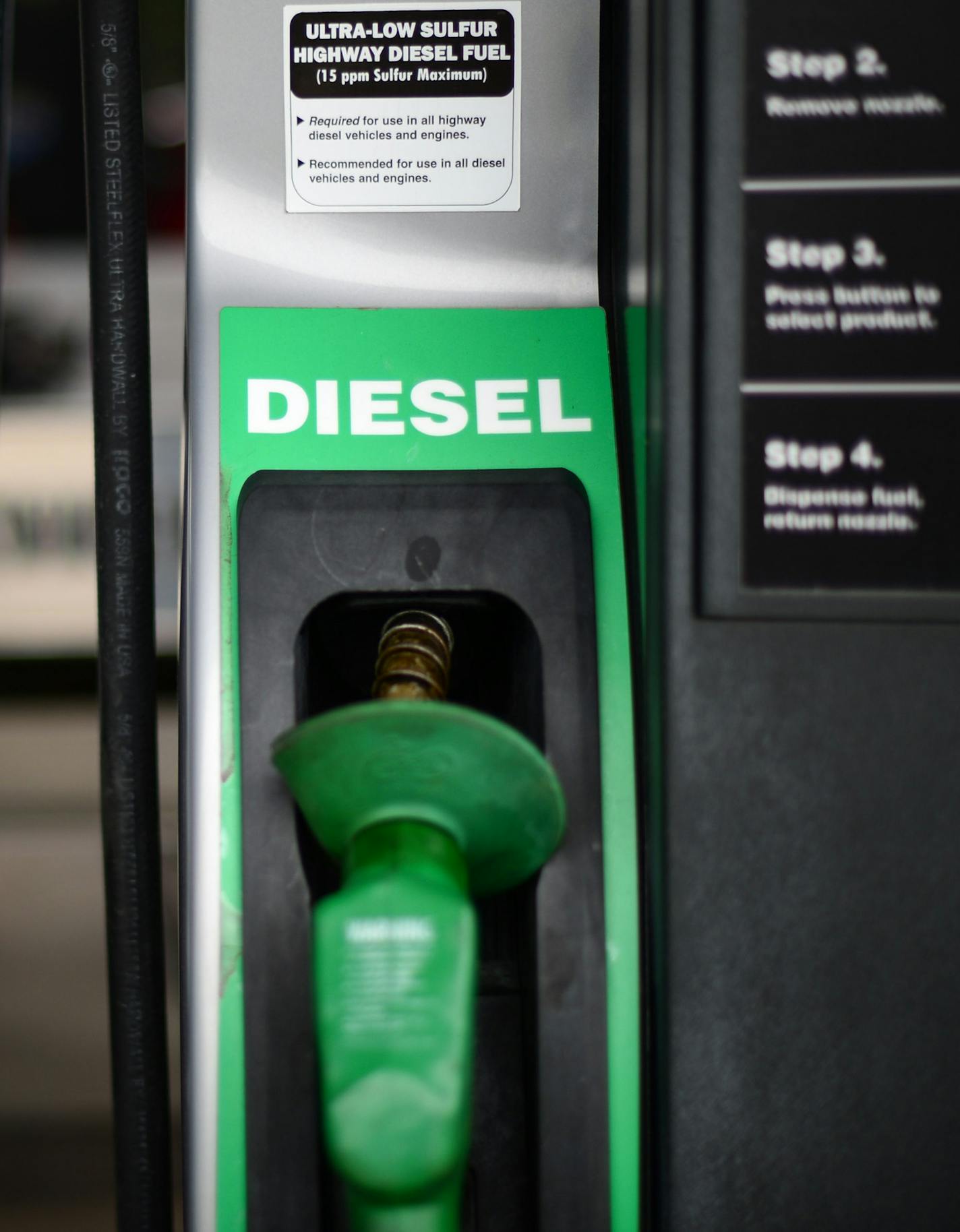 Diesel fuel pump at Freedom Valu Center in Plymouth. Diesel wil become 10 percent biodiesel starting July 1, 2014 ] GLEN STUBBE * gstubbe@startribune.com Wednesday, June 25, 2014