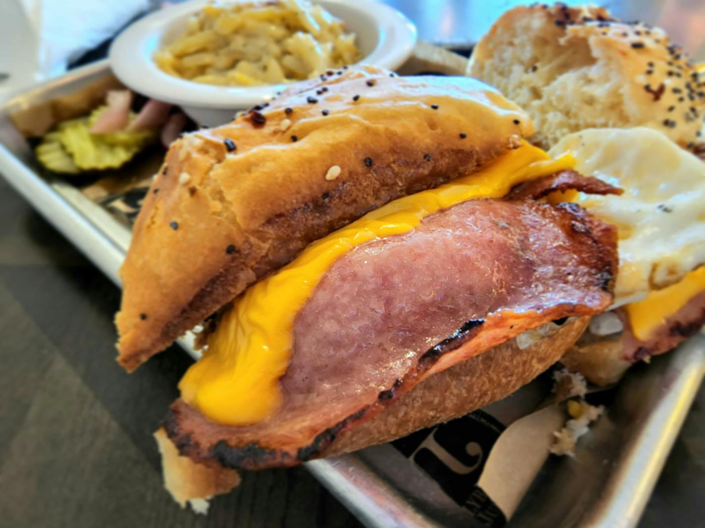 Pork roll, egg and cheese at Jellybean and Julia's BBQ