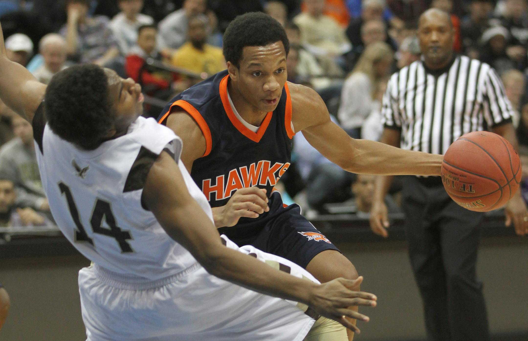 Rashad Vaughn drove to the basket during the 2013 Minnesota Timberwolves Shootout at the Target Center