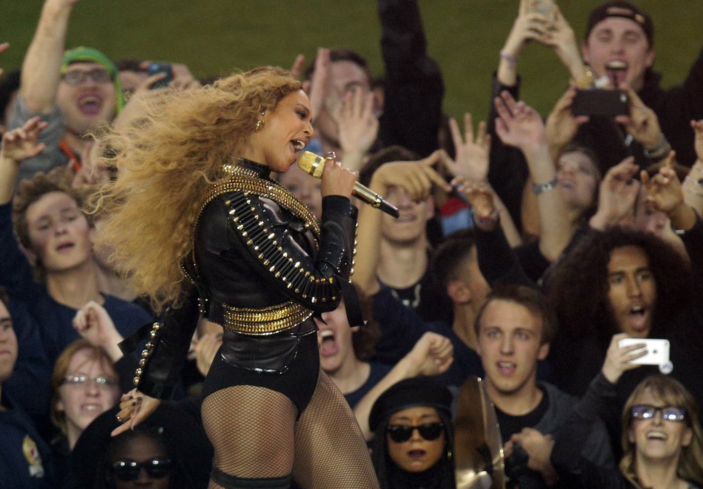 Beyonc� performs during halftime of the NFL Super Bowl 50 football game Sunday, Feb. 7, 2016, in Santa Clara, Calif.