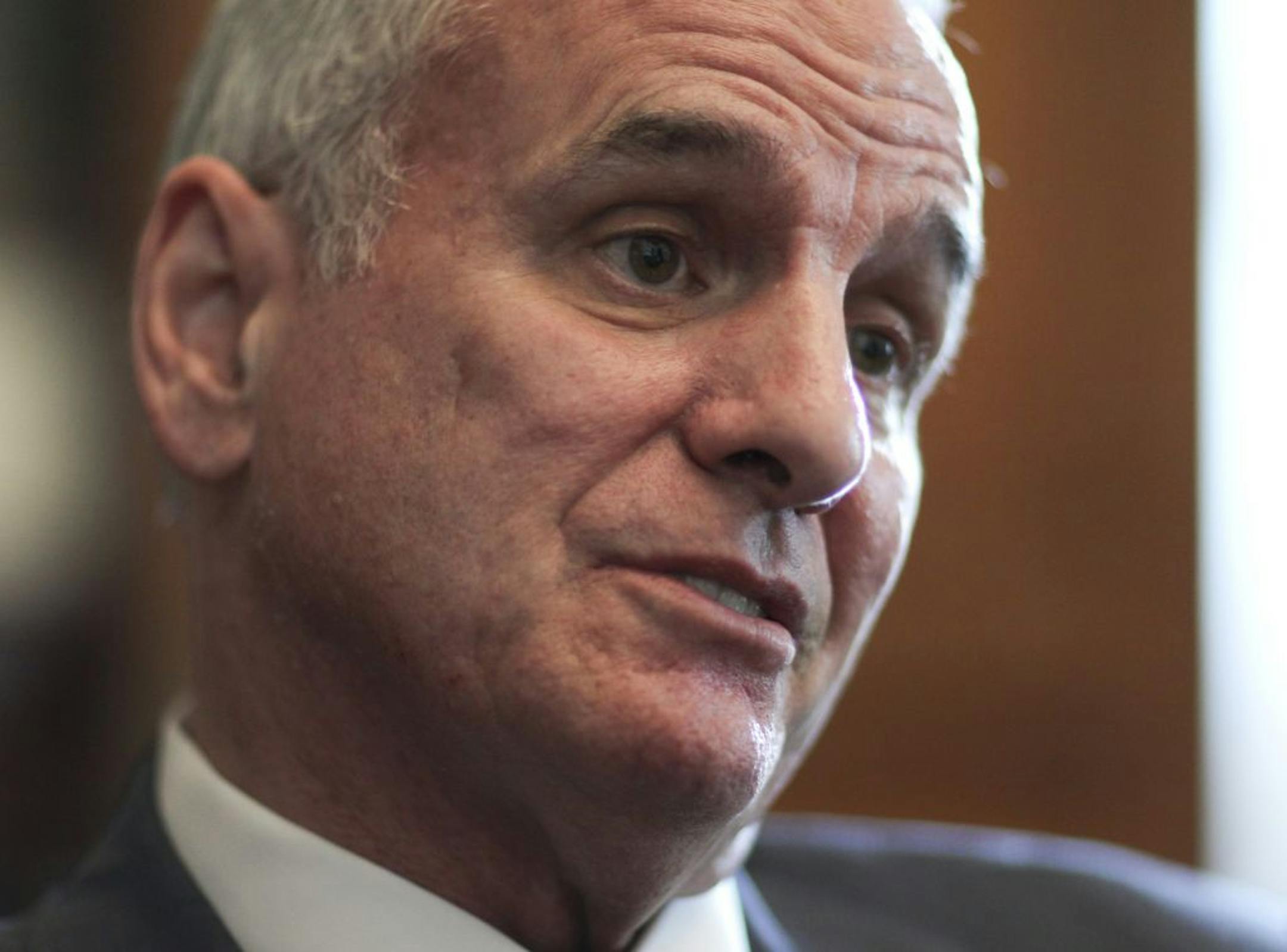 Minnesota Governor Mark Dayton talked about the shutdown of the state government in an interview in his office the State Capitol in St. Paul on Friday, July 1, 2011, the first day of a governmental shutdown.