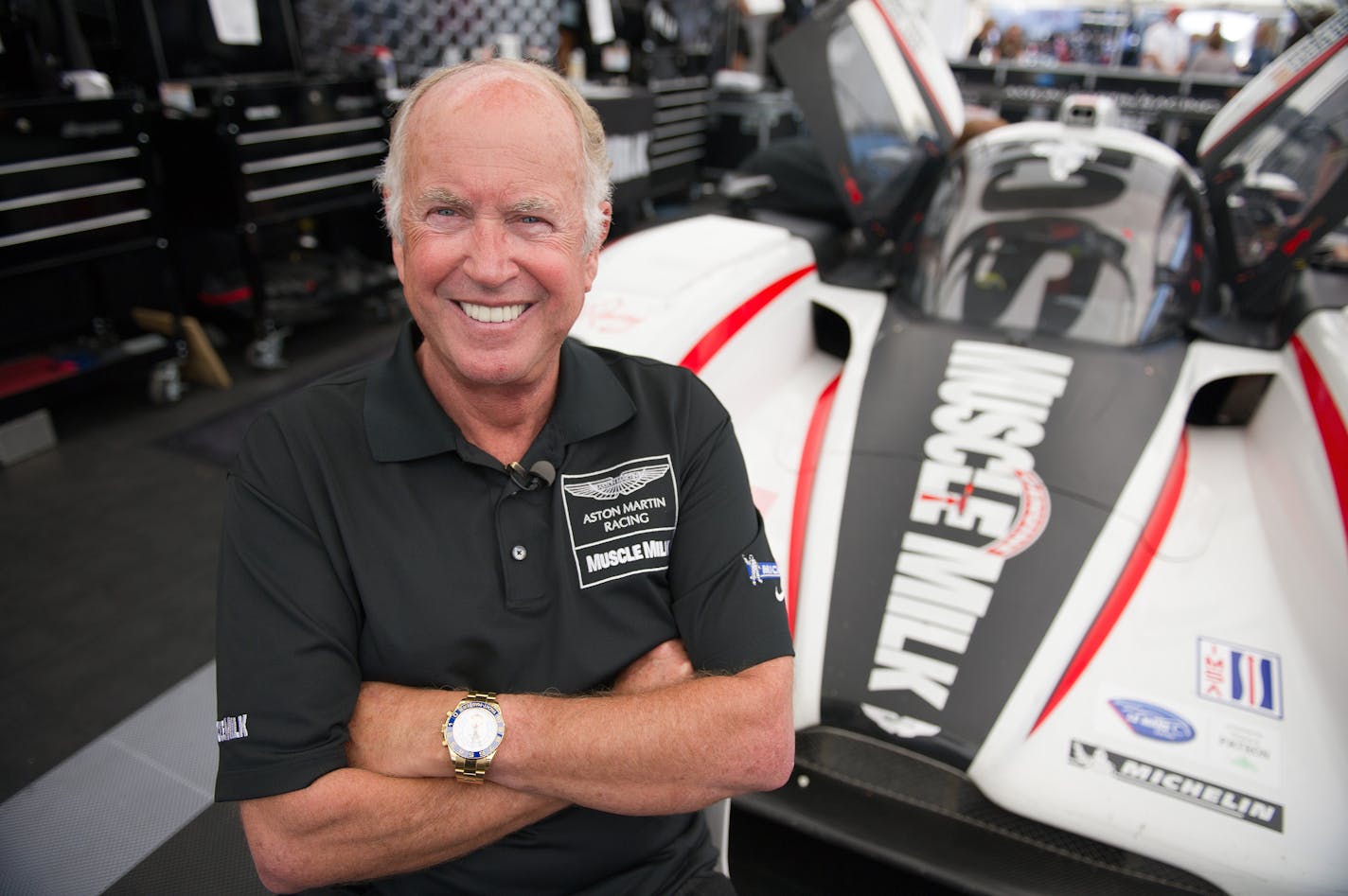 Greg Pickett, founder and chief executive officer of Cytosport Inc., stands for a photograph during the ModSpace American Le Mans Monterey race at the Mazda Raceway Laguna Seca in Salinas, California, U.S., on Saturday, Sept. 17, 2011. The American Le Mans Series has an open paddock, allowing fans to get an up-close look at the cars take photos and ask questions of the drivers and teams. Photographer: David Paul Morris/Bloomberg *** Local Caption *** Greg Pickett