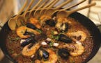 Aventura Restaurant in Ann Arbor specializes in Spanish comfort foods such as this shrimp dish.
