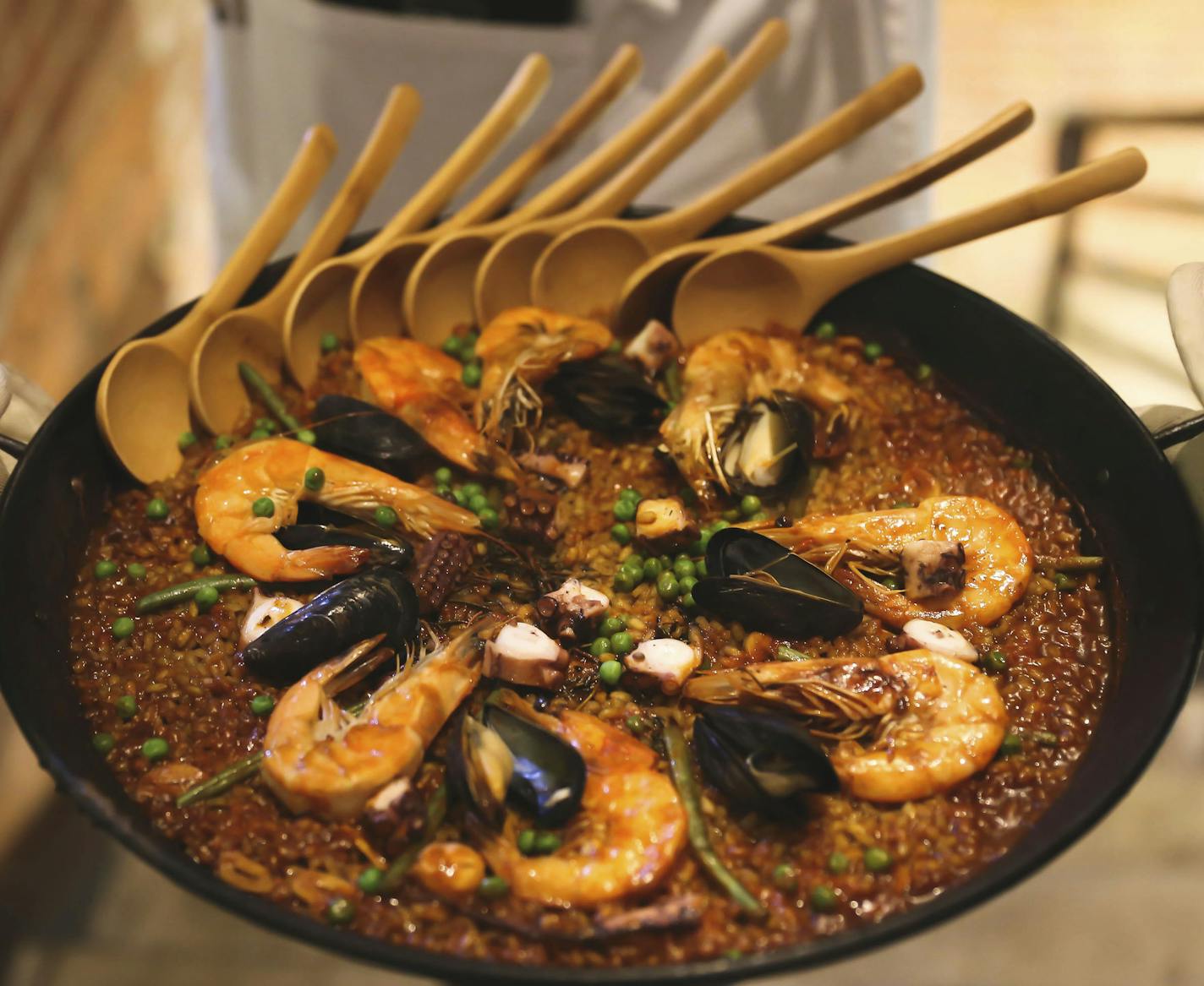 Aventura Restaurant in Ann Arbor specializes in Spanish comfort foods such as this shrimp dish.