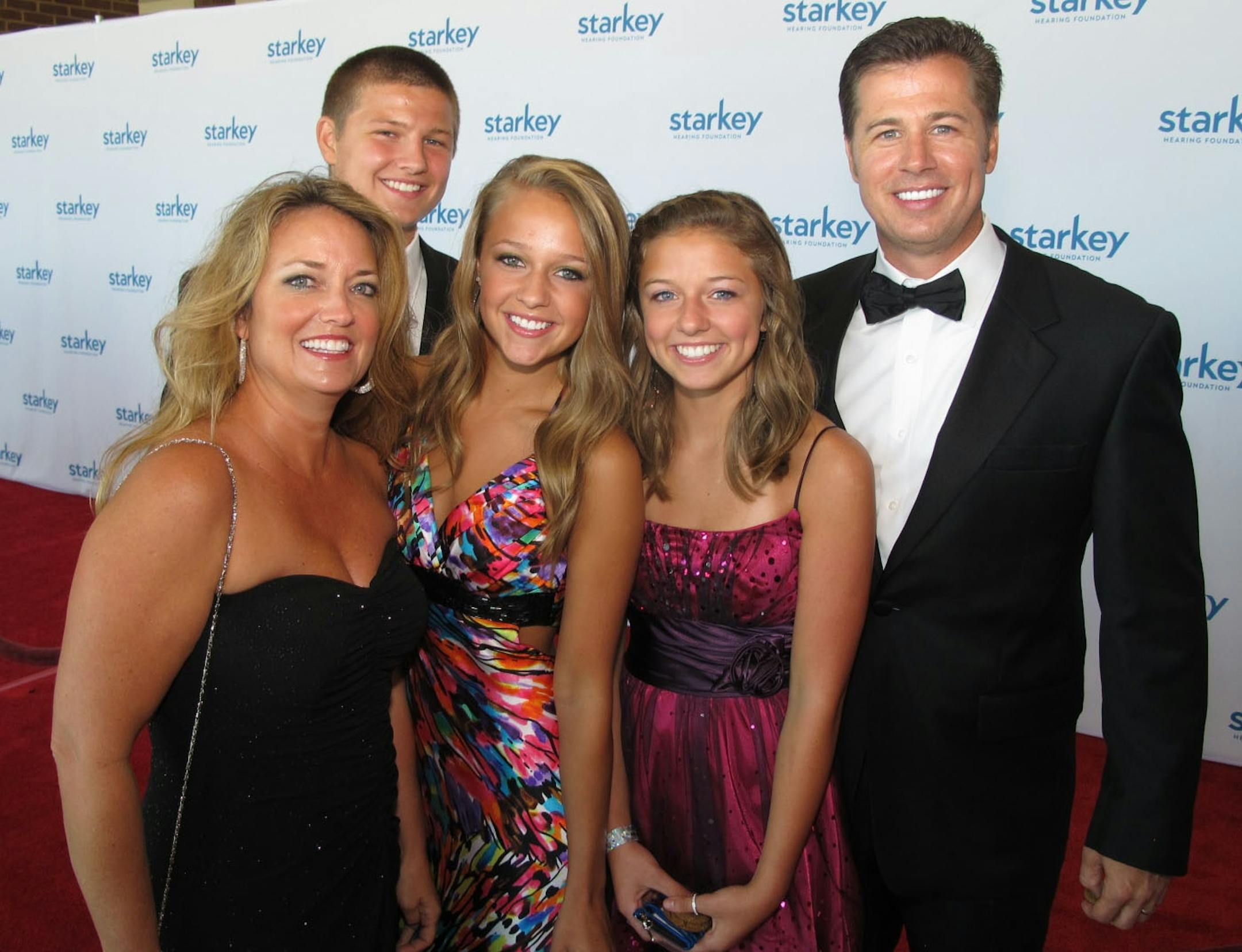 Sara Glassman, sglassman@startribune.com Lisa, Landon, Sydney, Reagan and Doug Pitt, who won a humanitarian award. Starkey Hearing Foundation's So the World May Hear Gala at RiverCentre in St. Paul.