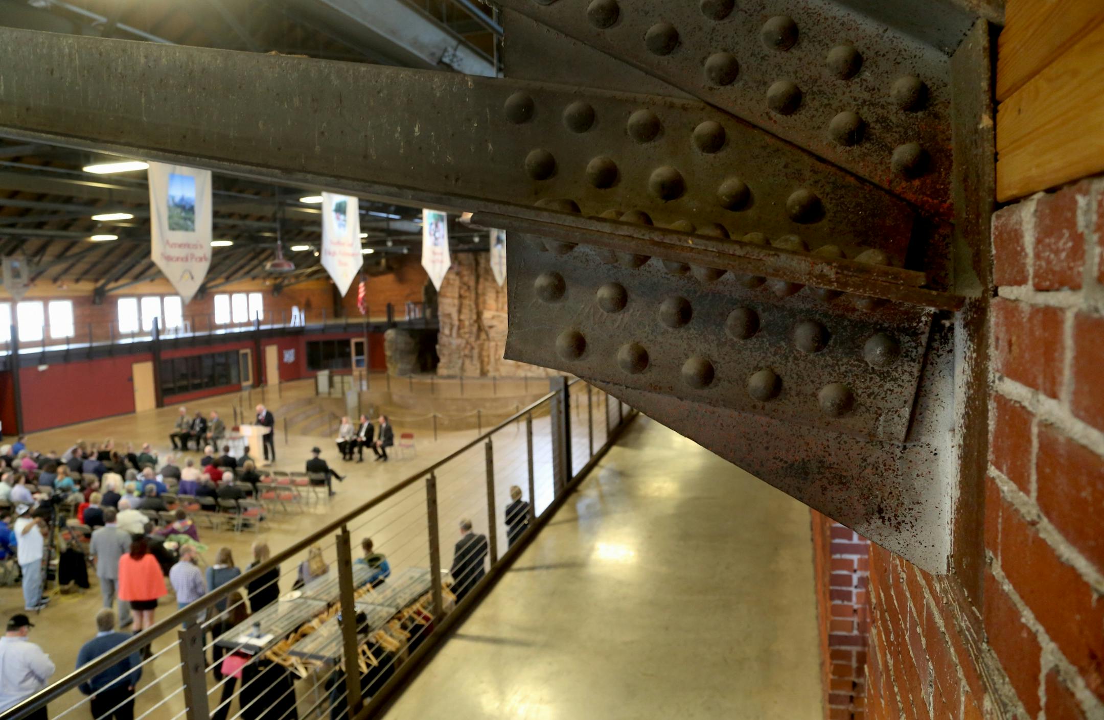 Fort Snelling is now part of a national nonprofit�s �National Treasures� campaign and has been dubbed �Bdote Fort Snelling� by the National Trust for Historic Preservation and announced during a press event at the Boy Scout Base Camp Wednesday, April 20, 2016, at Fort Snelling, MN. The Base Camp was once a Fort Snelling troop training building with dirt floors that had become run down before it was renovated into the Boy Scout Base Camp.