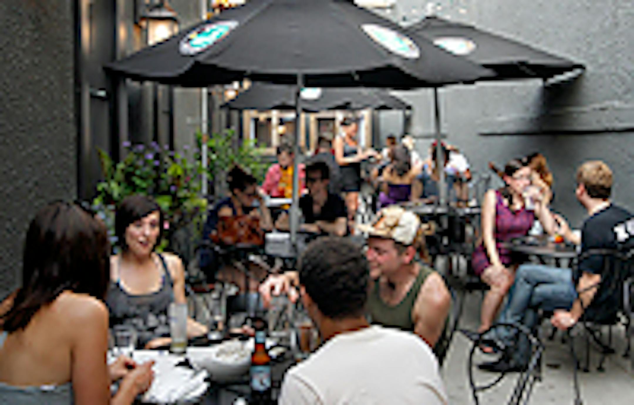 The revamped Muddy Waters includes a small patio area where smoking is allowed