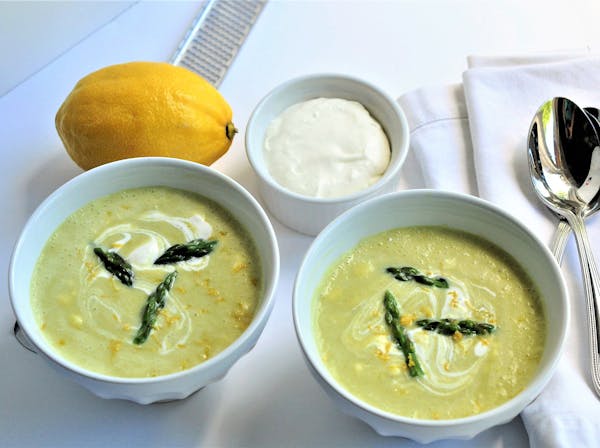 Lemony Cream of Asparagus Soup.
