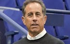 FILE - Jerry Seinfeld is shown before the men's singles final of the U.S. Open tennis championships between Casper Ruud, of Norway, and Carlos Alcaraz