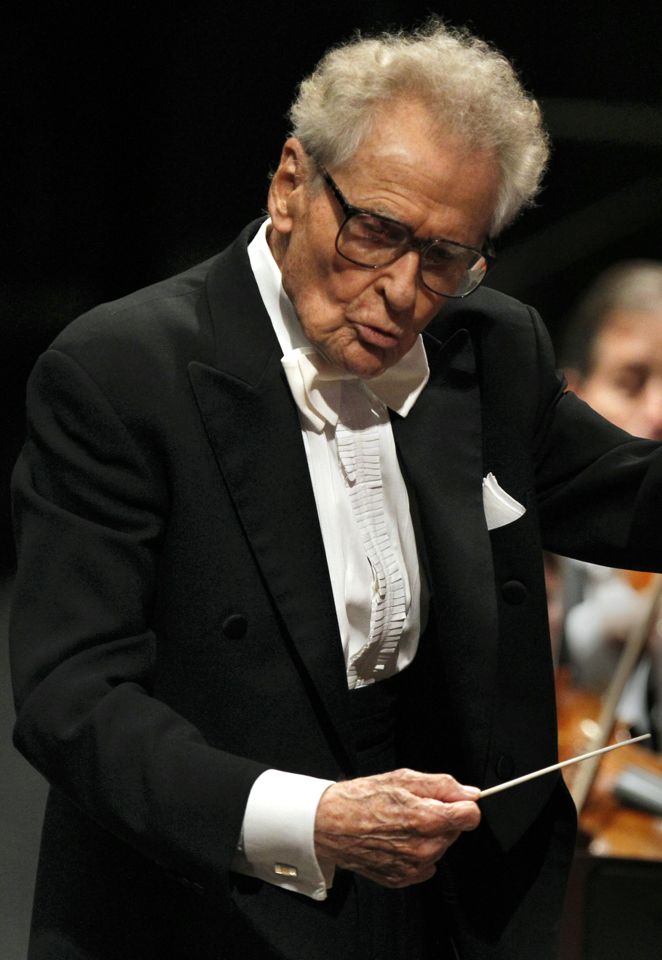Conductor Laureate Stanislaw Skrowaczewski____Luminaries of the Minnesota Orchestra took their final bows within the original walls of Orchestra Hall on Friday night. The orchestraâ€™s home since 1974, the building will be remodeled during the next year to expand the lobby and refurbish the auditorium. The $50 million project begins this month and the orchestra will not return until fall, 2013. In the meantime, Sommerfestâ€™s principal location will be the T