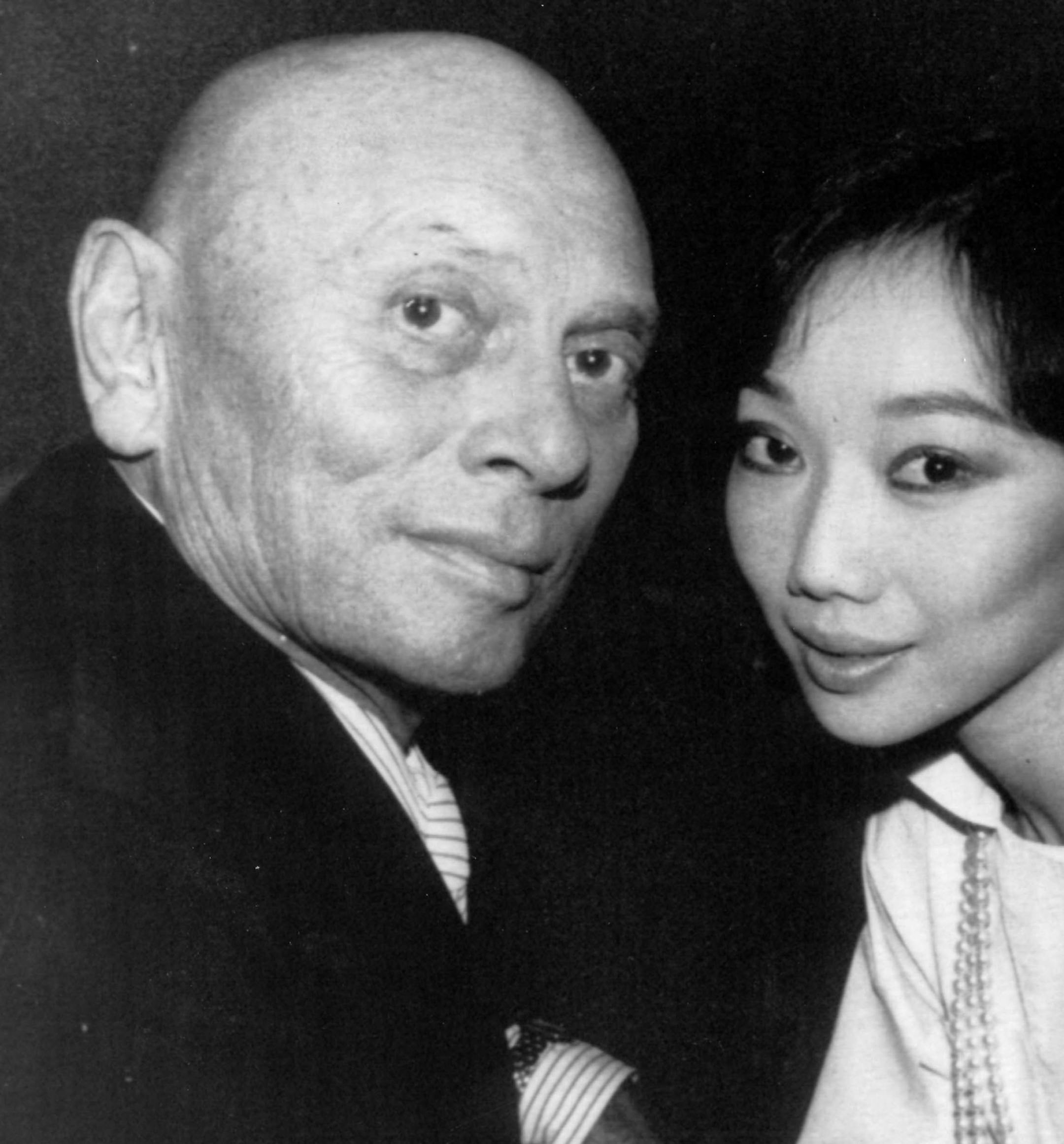 Actor Yul Brynner, seen with his wife Kathy in New York, Feb. 15, 1985 has entered a New York hospital for treatment of what was described as "a mild case of bacterial meningitis", his agent said. Brynner, who has been treated for cancer, finished his revival run in "The King and I" on Broadway earlier this year. (Ap Photo) ORG XMIT: APHSM