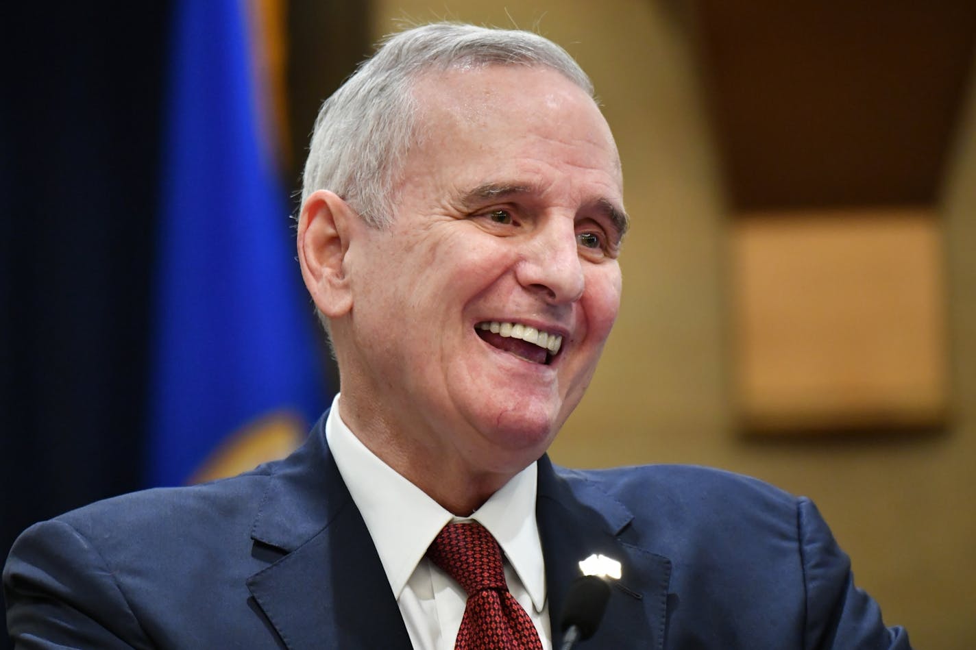 Governor Mark Dayton announced here that he had prostate cancer and when asked if he would continue on laughed saying there are no brain cells in his prostate.