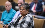 Demetria Carter, 64, a felon who served 79 days in a county work house and was on probation for 10 years, got emotional while testifying before the co