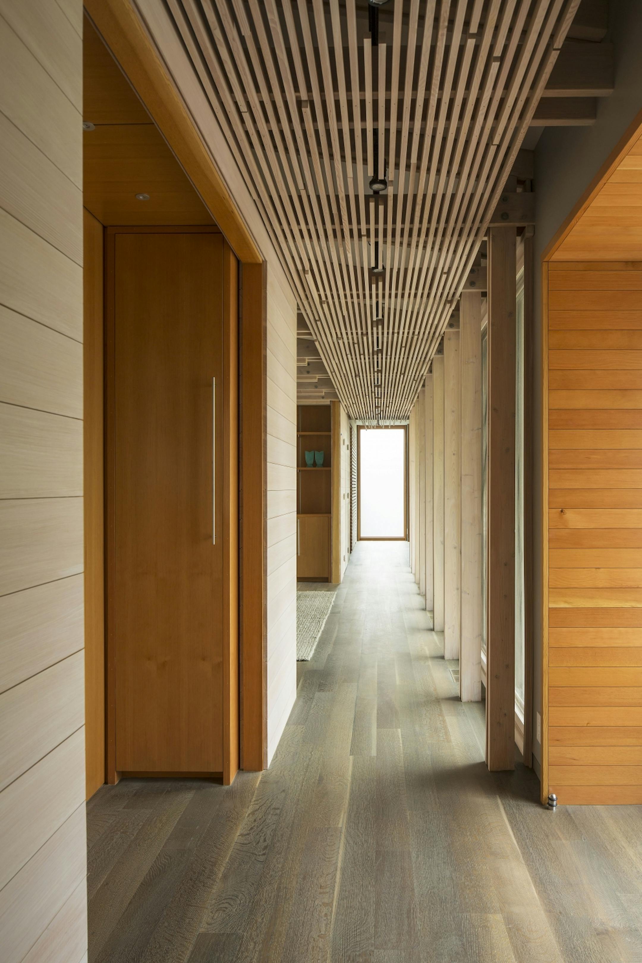 Troy Thies Hallway between wings, Home of the Month, Lake of the Isles