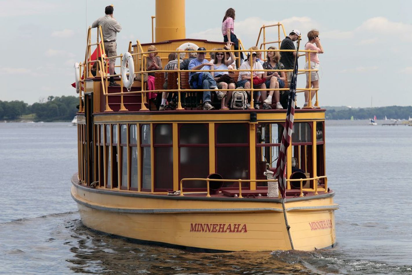 The Minnehaha headed to Lake Minnetonka's Big Island with a load of passengers.