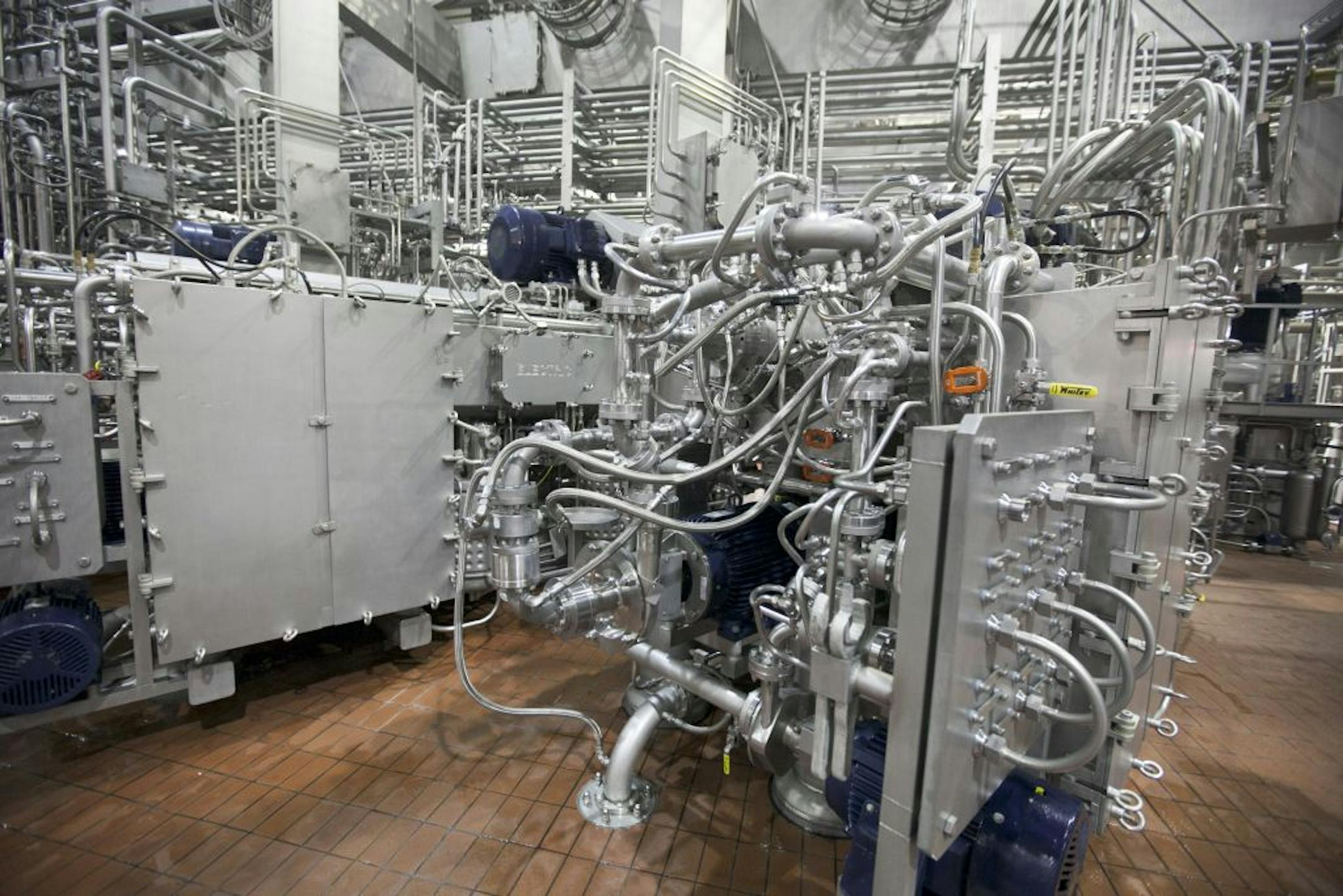 Complex machinery filled the area where the beef product known as "pink slime," or lean finely textured beef, is made at the Beef Products Inc. plant in South Sioux City, Neb.