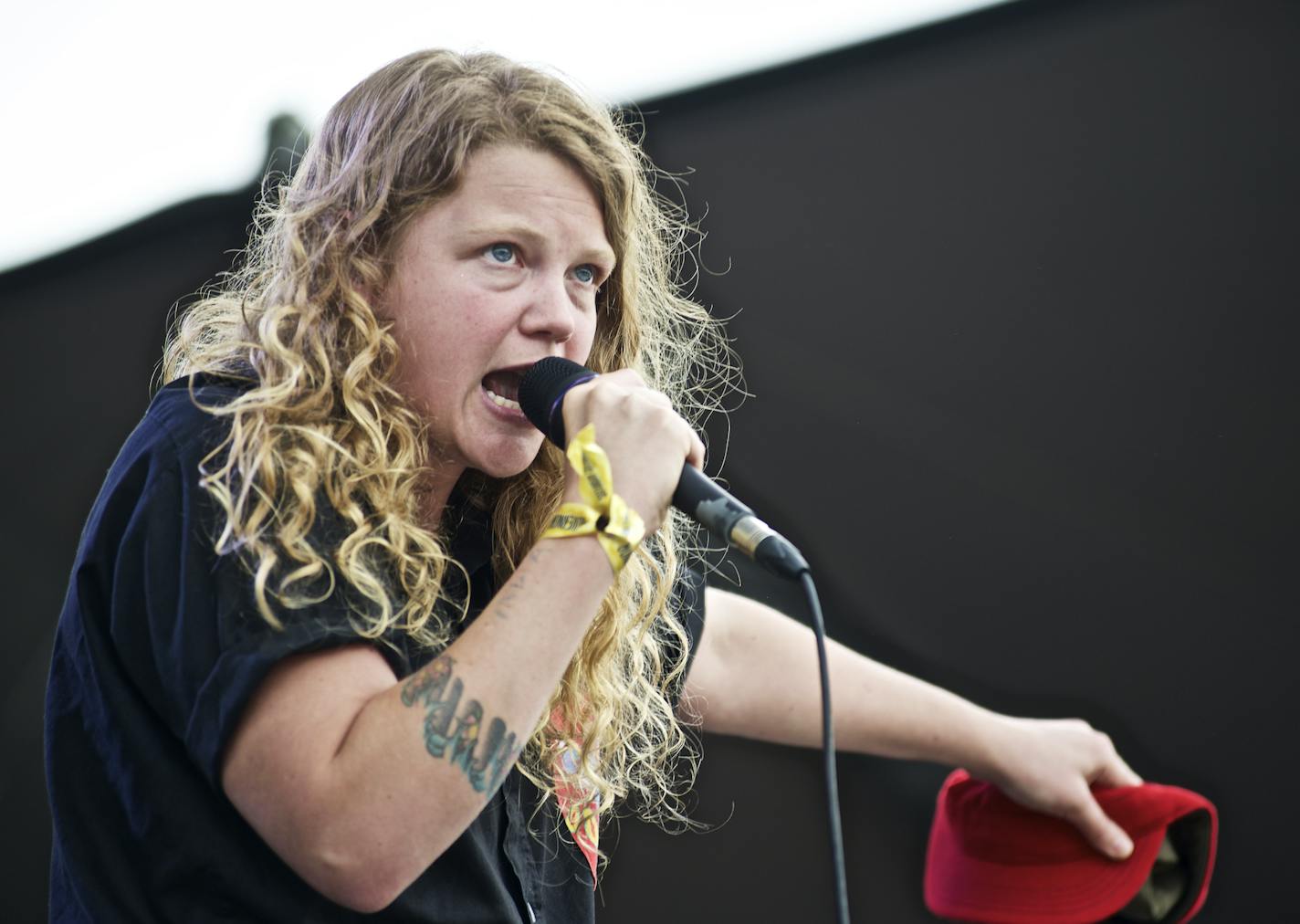 London born performance poet Kate Tempest performs at The Governors Ball Music Festival at Randall's Island Park on Saturday, June 6, 2015 in New York. (Photo by Robert Altman/Invision/AP)