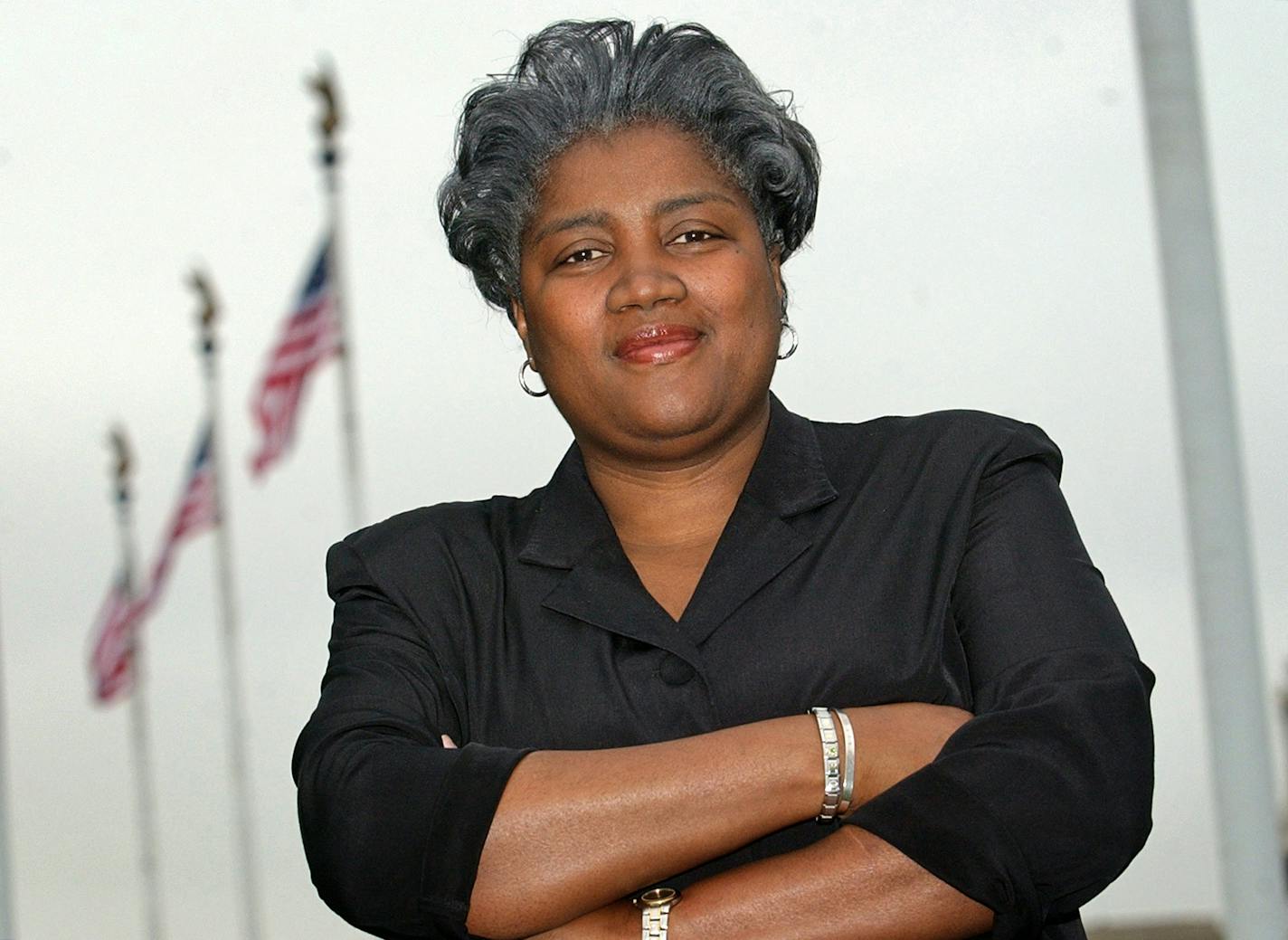 FILE - in this March 28, 2003 file photo, Donna Brazile poses in Washington. (AP Photo/Gerald Herbert, File) ORG XMIT: NYET945