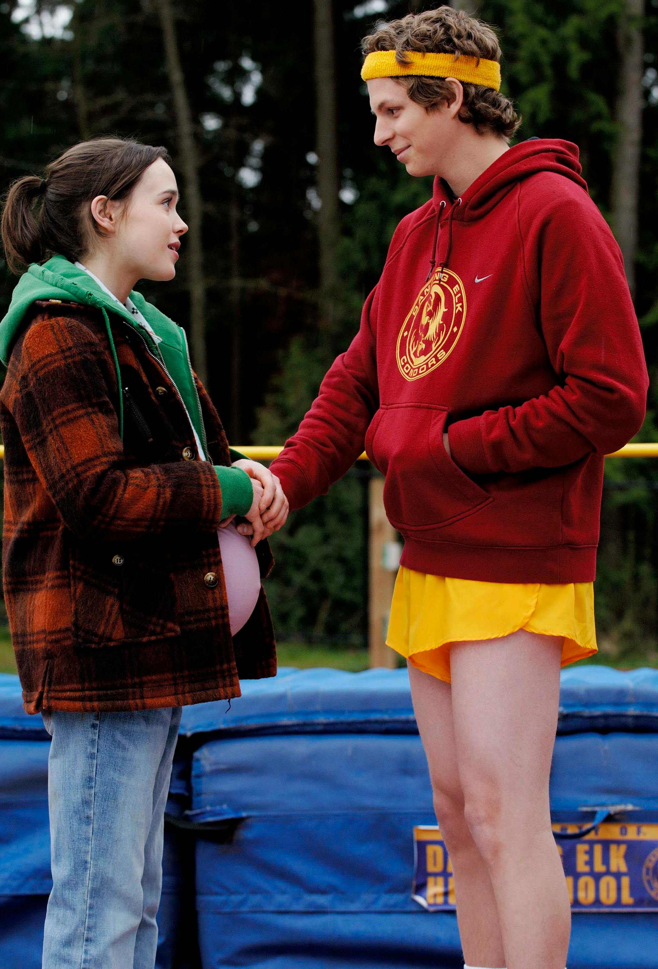 Ellen Page and Michael Cera as teenagers facing an unplanned pregnancy in "Juno."