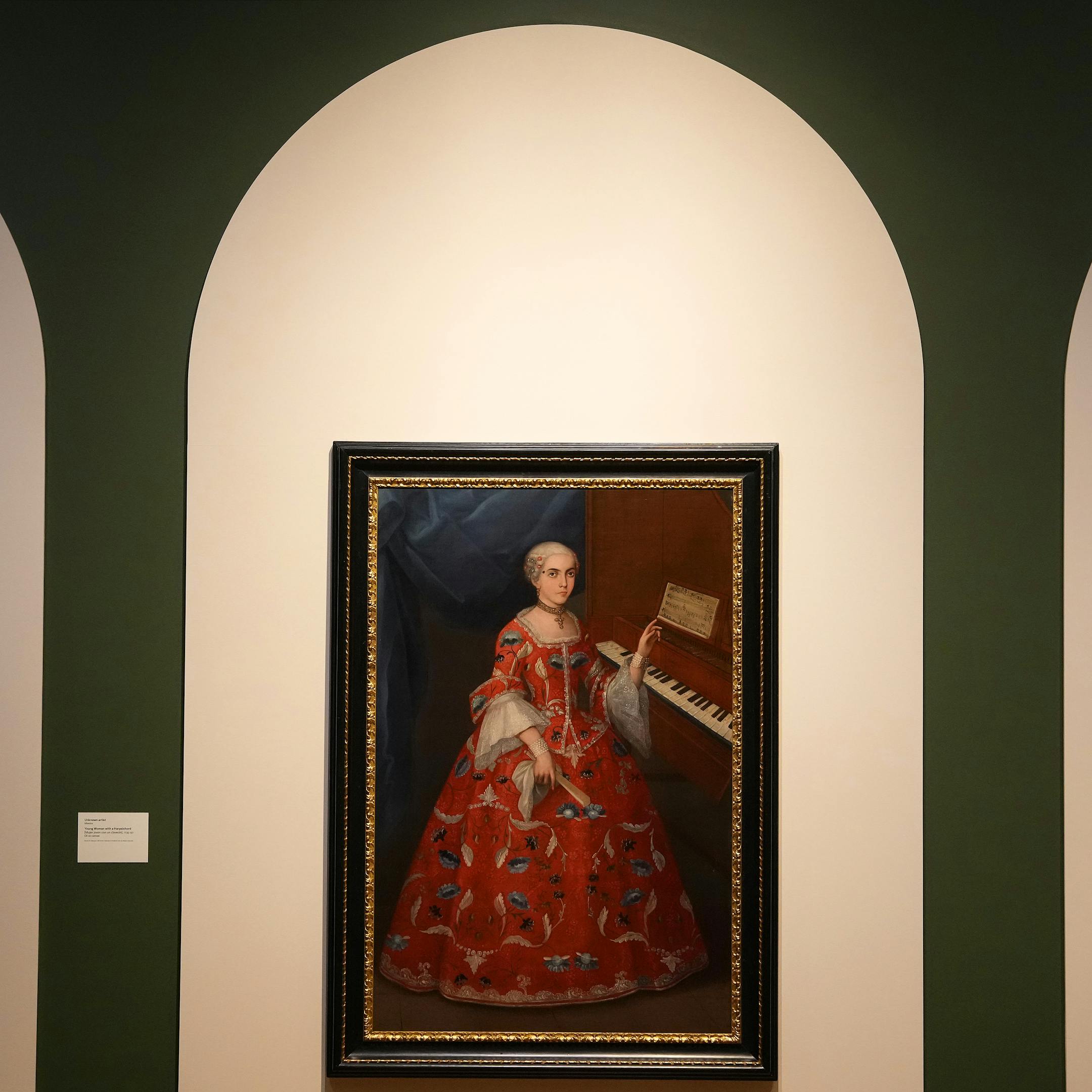 Young Woman with a Harpsichord by an unknown artist hangs in the new ReVisión: Art in the Americas exhibit during a press preview Thursday, June 29, 2023 at the Minneapolis Institute of Art in Minneapolis. ] ANTHONY SOUFFLE • anthony.souffle@startribune.com