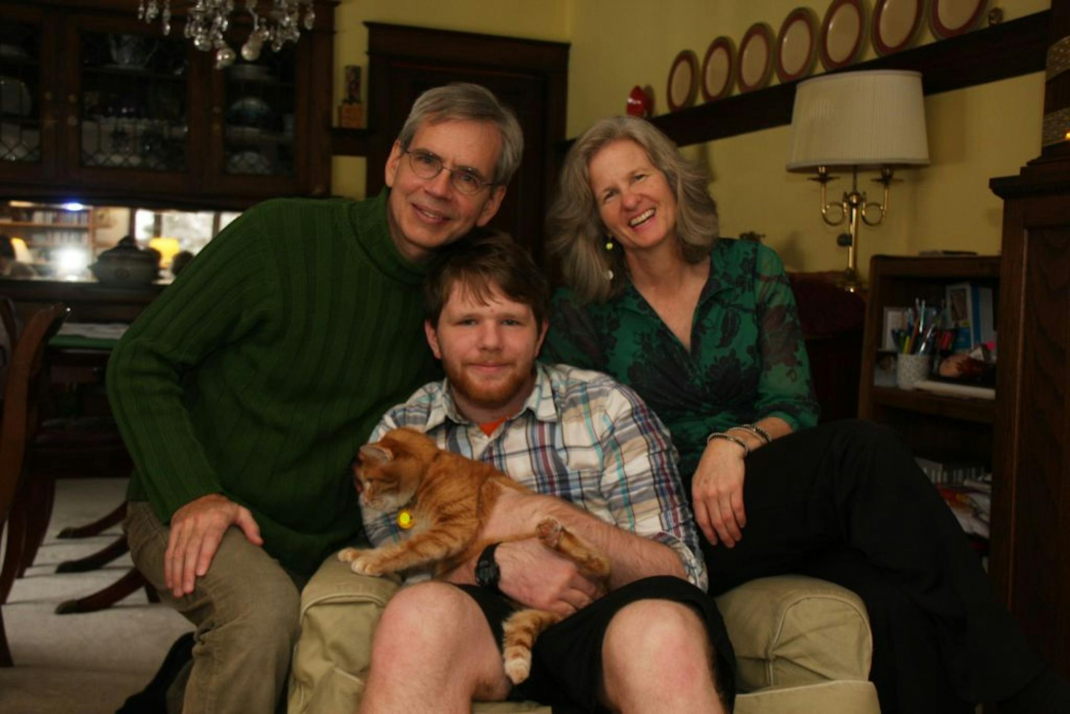 Max Timmons with his parents, Leo Timmons and Kate Havelin.