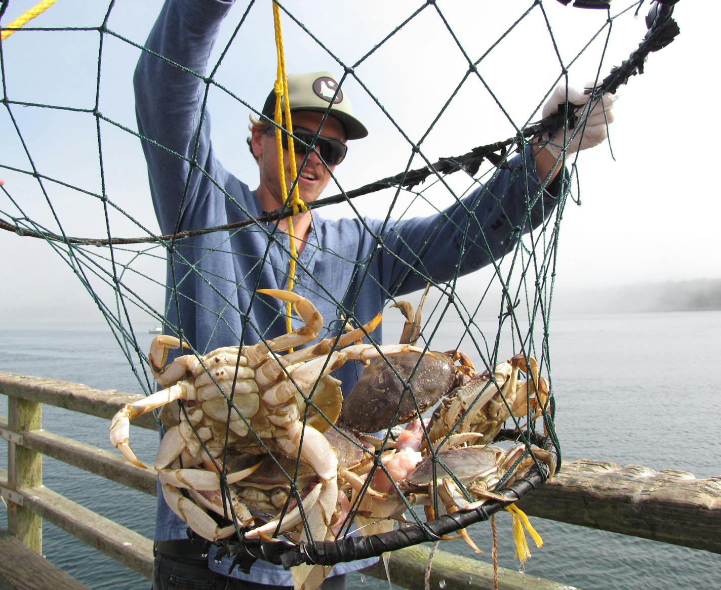 The coastal piers near Florence, Ore., draw locals hoping to catch a few Dungeness crabs for dinner.