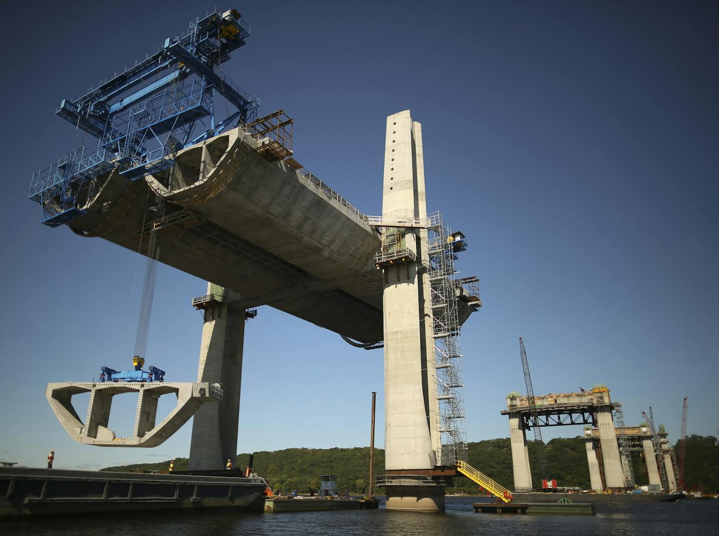 Construction of the St. Croix River bridge proceeded last week. It&#x2019;s now expected to be finished in 2017, instead of next year.