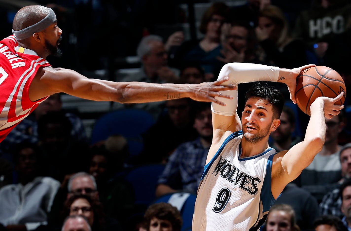 Point guard Ricky Rubio has amassed 56 assists in his past four games, the most prolific such stretch in Wolves history. He has averaged 11.3 points, 14.0 assists, 4.3 rebounds and 3.0 steals in that stretch, which included a three-game winning streak that ended in Dallas on Sunday. ] CARLOS GONZALEZ cgonzalez@startribune.com - January 11, 2017, Minneapolis, MN, Target Center, NBA, Minnesota Timberwolves vs. Houston Rockets