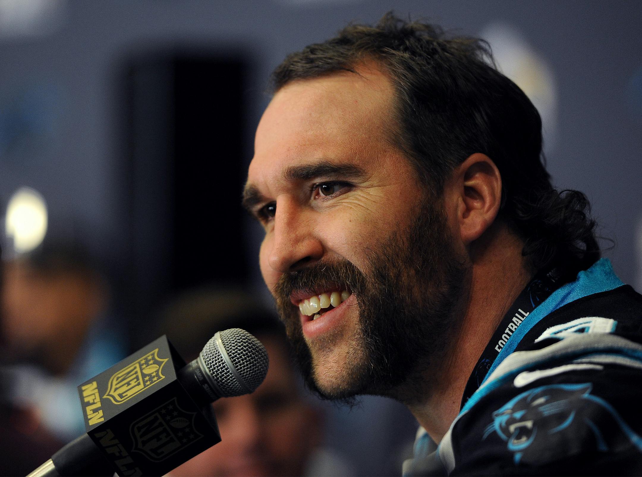 The Panthers’ Jared Allen was held out of the NFC Championship Game but said the broken bone in his foot has healed.