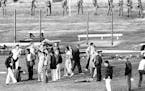 July 20, 1966 'Striking' St. Cloud Reformatory Inmates Milled Around The Recreation Yard Minnesota National Guardsmen in the background returned the p