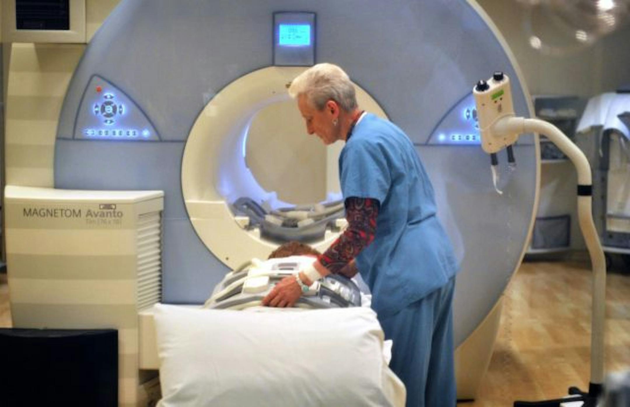 A patient at the University of Minnesota Medical Center, Fairview was prepped for an MRI by MRI technologist Brenley Kaake. Currently patients with pacemakers can't receive MRI's and Medtronic has developed an MRI-friendly pacemaker.