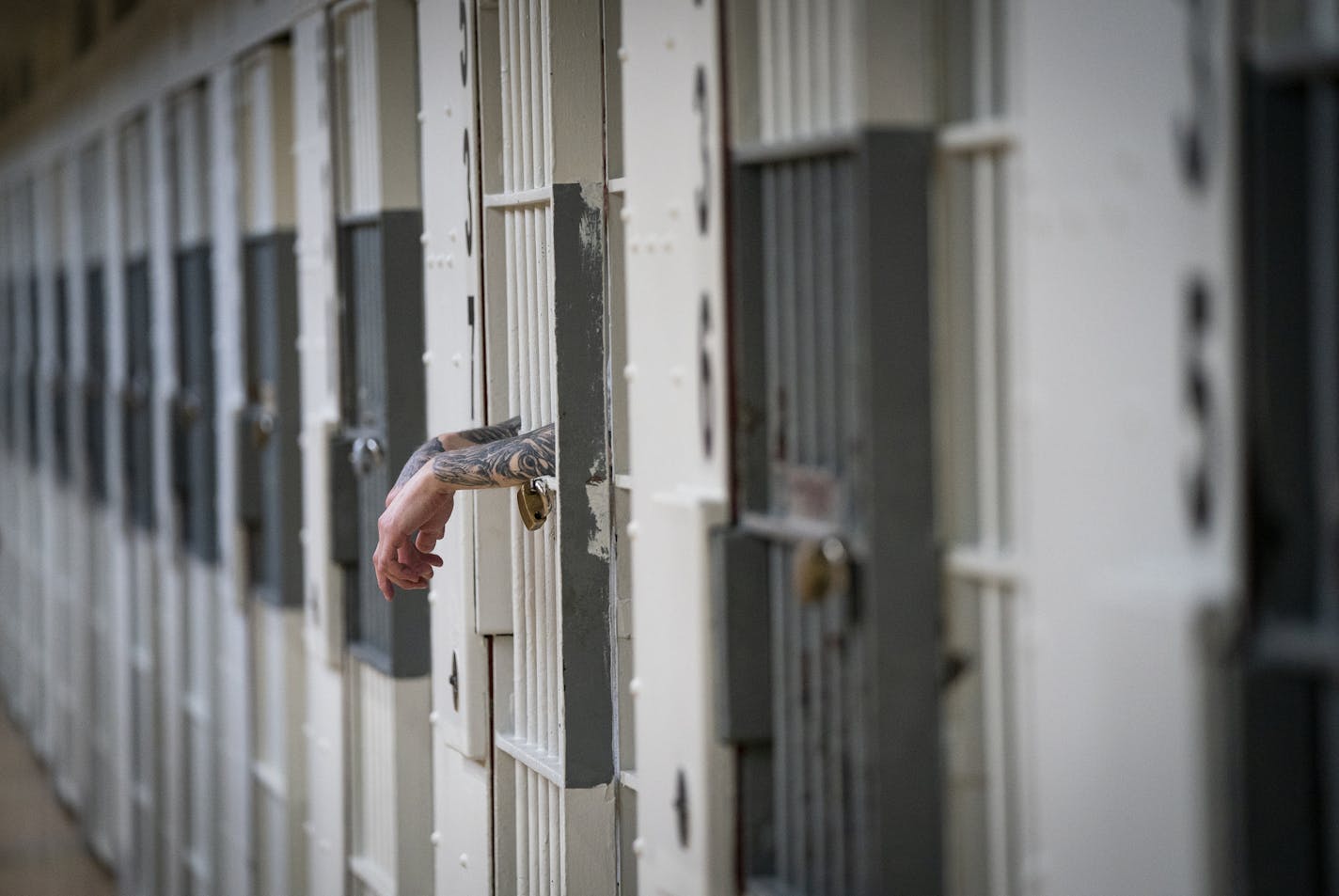 Prison inmates are on lockdown inside A Cell Hall as media and Minnesota State Legislators tour the Minnesota Correctional Facility in Stillwater. ] LEILA NAVIDI ¥ leila.navidi@startribune.com BACKGROUND INFORMATION: Members of the Minnesota House of Representatives Corrections Subcommittee tour the Minnesota Correctional Facility in Stillwater on Friday, January 25, 2019.