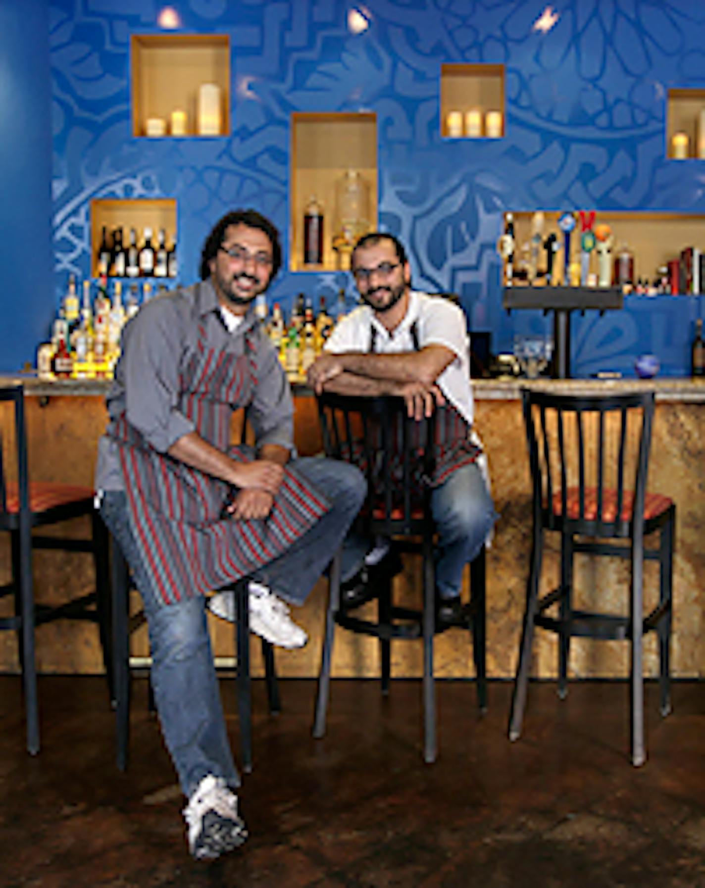 Saffron co-owners Saed Wadi, left, and chef Sameh Wadi