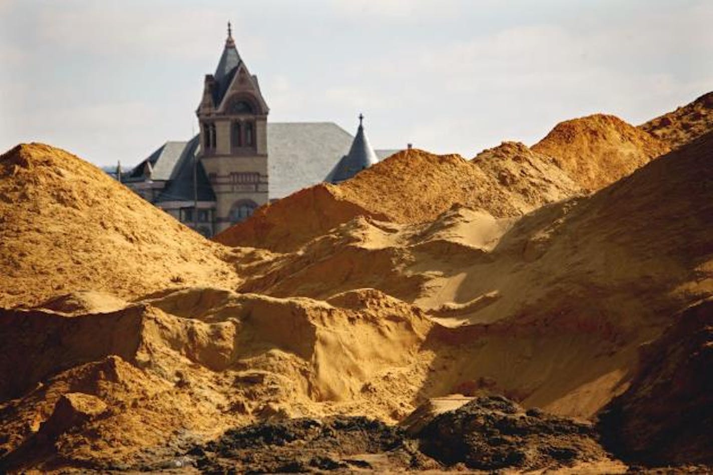 Frac sand pile in Winona.