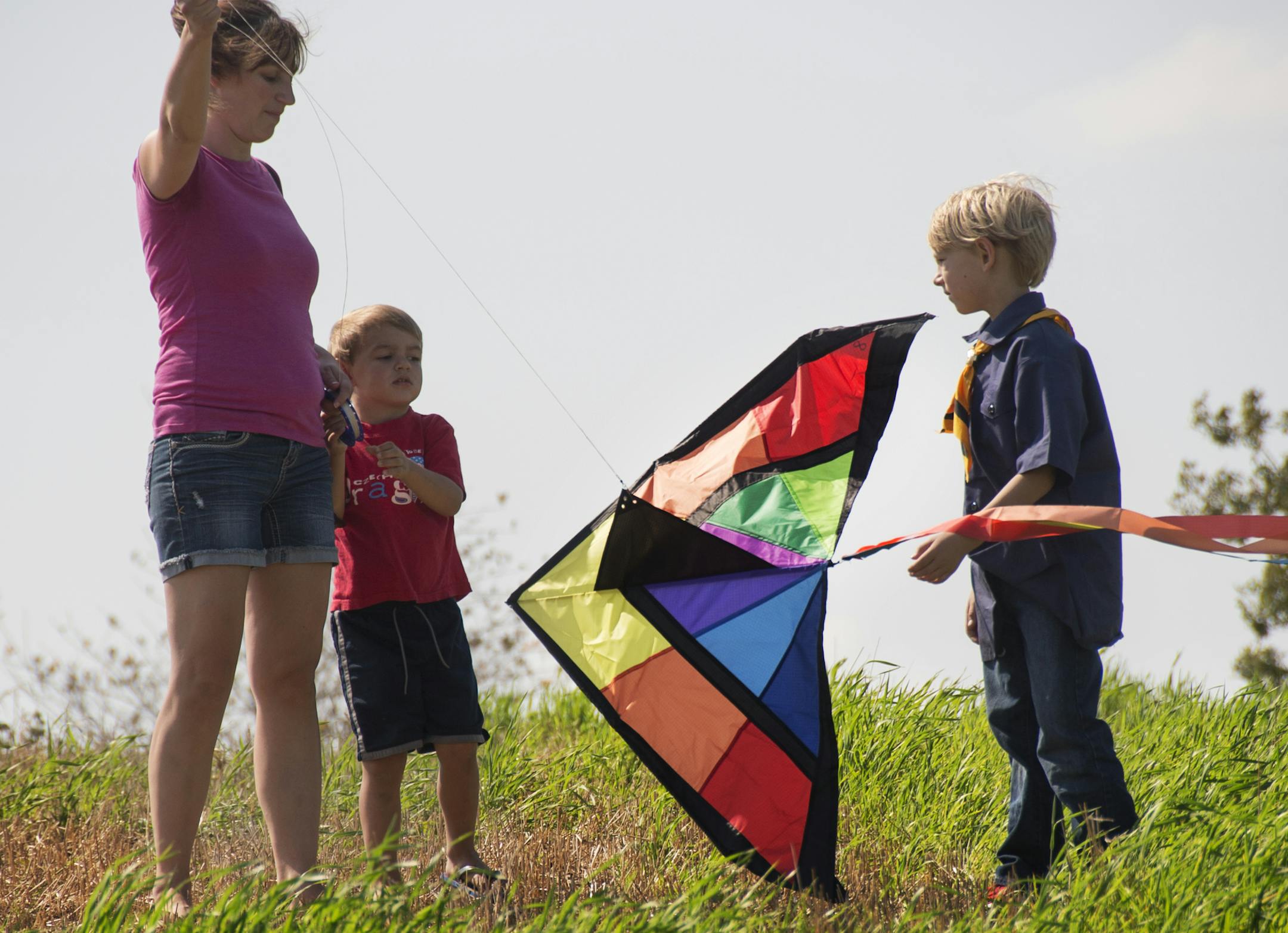 Jenny Wilson and her two sons Finn and Parker Wilson, all from Farmington, readied a kite for launching in a gentle fall wind Sunday during the open day festivities at the Whitetail Woods regional park in Dakota County. ] The first major new park in 30 years opens this weekend in a Dakota County that is eager to stem the heavy flow of parks users across their borders and into the celebrated systems in the central cities. Whitetail Woods, at 456 acres, is unique in the state and perhaps the natio