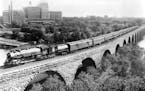 The Great Northern Railway's first Empire Builder rumbled across the Mississippi on the Stone Arch Bridge, with a route eventually stretching from Lak