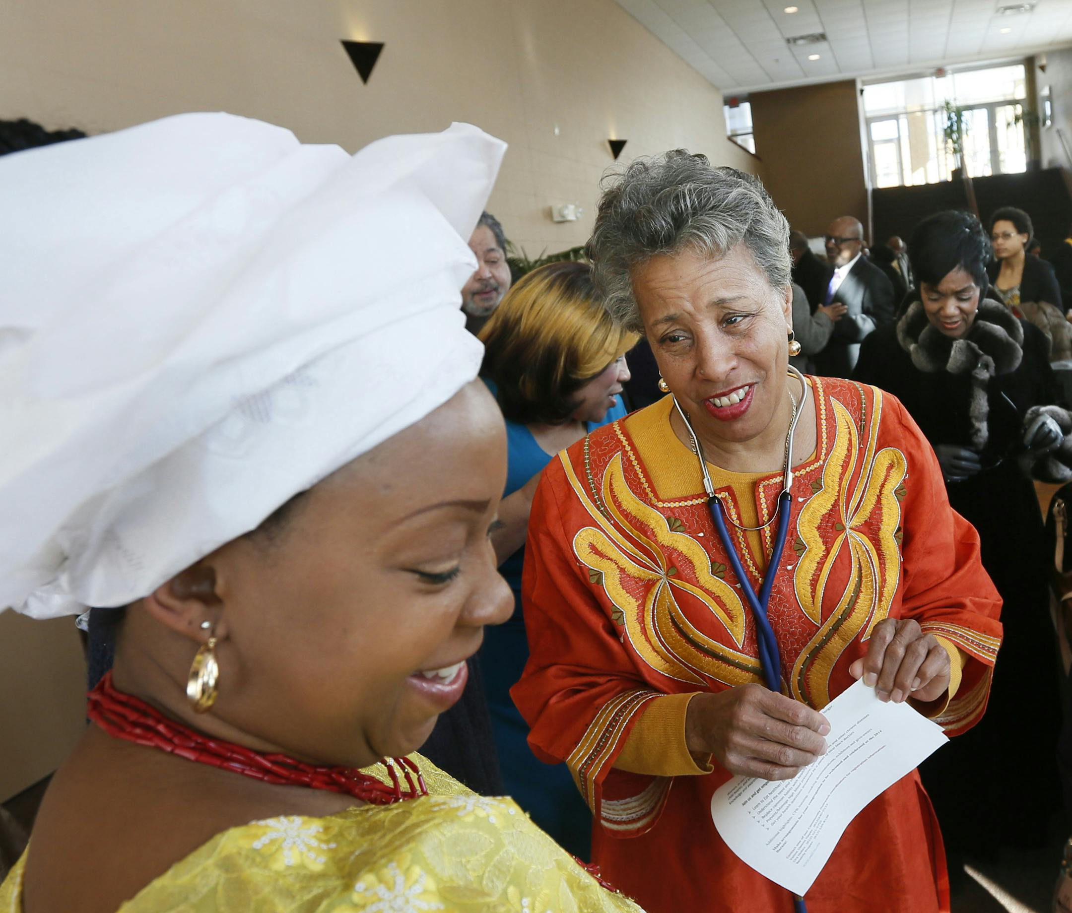 Beverly Propes a member of Fellowship Missionary Baptist Church spent Sunday Feb 9 , 2014 checking church members blood pressure after morning services at the church in Minneapolis, MN. These days, she spends a lot of time preaching on how to prevent diabetes - a disease that affects a high number of African-Americans. ] JERRY HOLT ‚Ä¢ jerry.holt@startribune.com