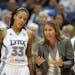 Lynx coach Cheryl Reeve talked with Seimone Augustus during a game in May 2012.