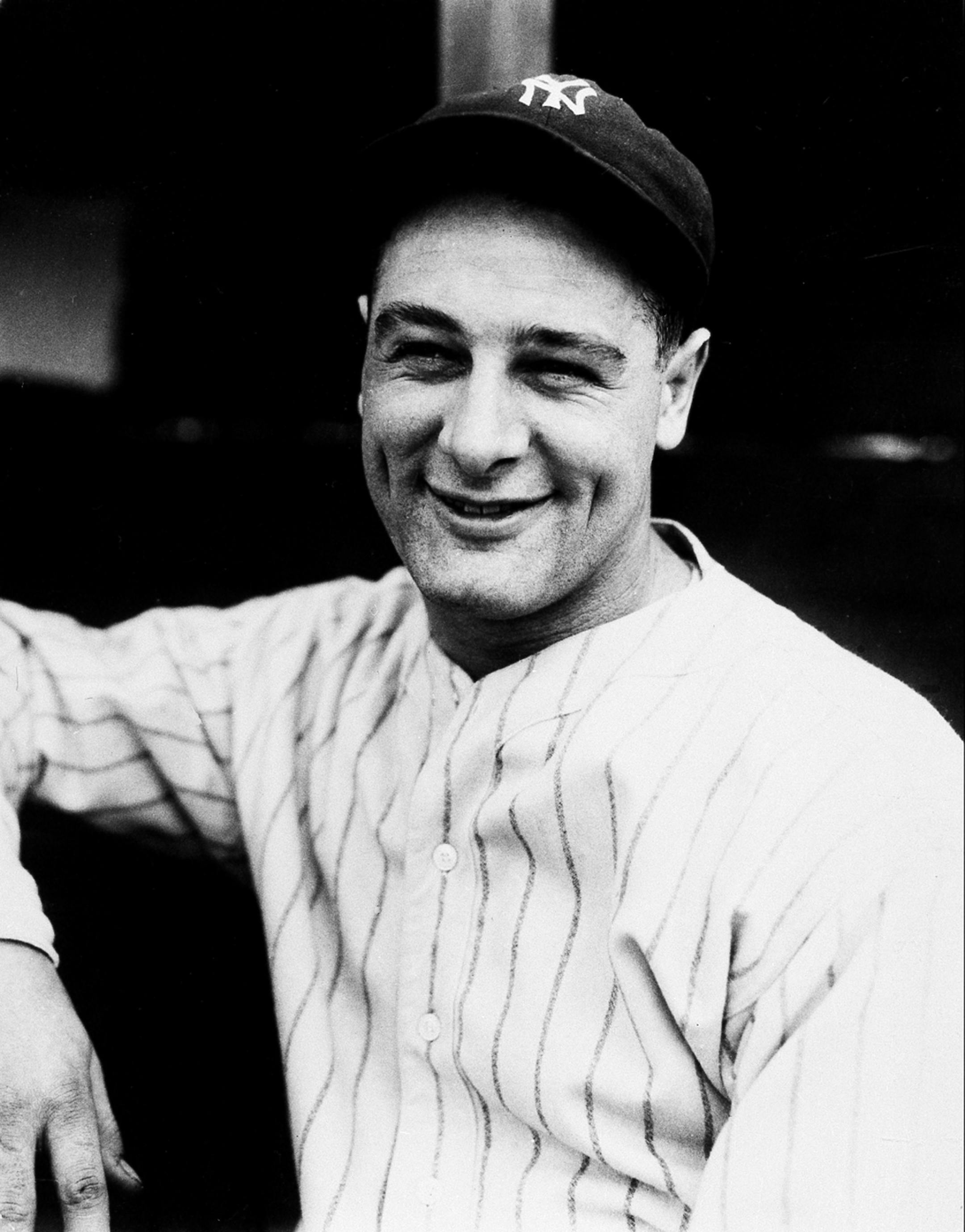 Lou Gehrig, making his major league debut with the Yankees at Yankee Stadium on June 12, 1923.